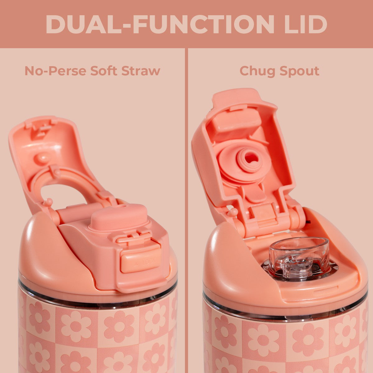 HYDROJUG HydroJug Ease2o 14oz - Leakproof 2-in-1 Kids Water Bottle, Straw & Chug Spout – Daisy Checkers