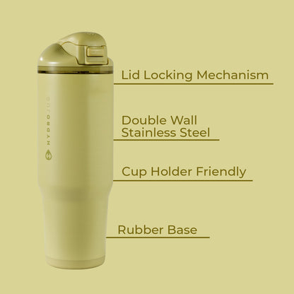 HYDROJUG HydroJug Ease2o 32oz - Compact Water Bottle with Straw & Chug Spout – Olive