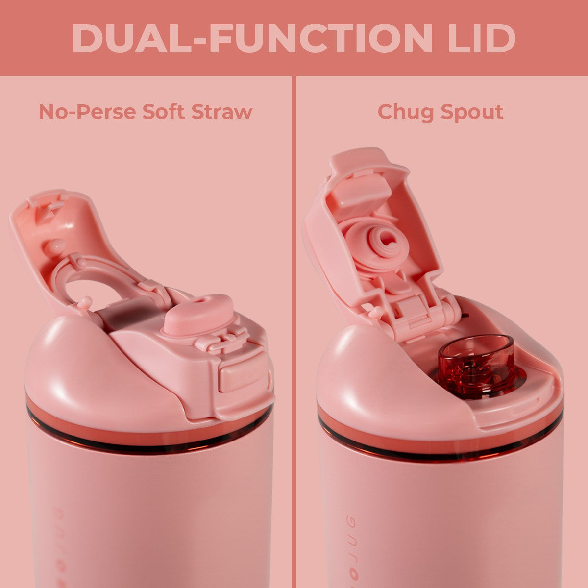 HYDROJUG HydroJug Ease2o 24oz - 2-in-1 Water Bottle with Soft Straw & Chug Spout – Tulip