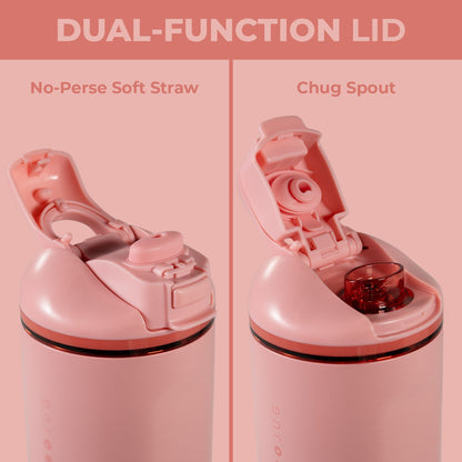 HYDROJUG HydroJug Ease2o 24oz - 2-in-1 Water Bottle with Soft Straw & Chug Spout – Tulip