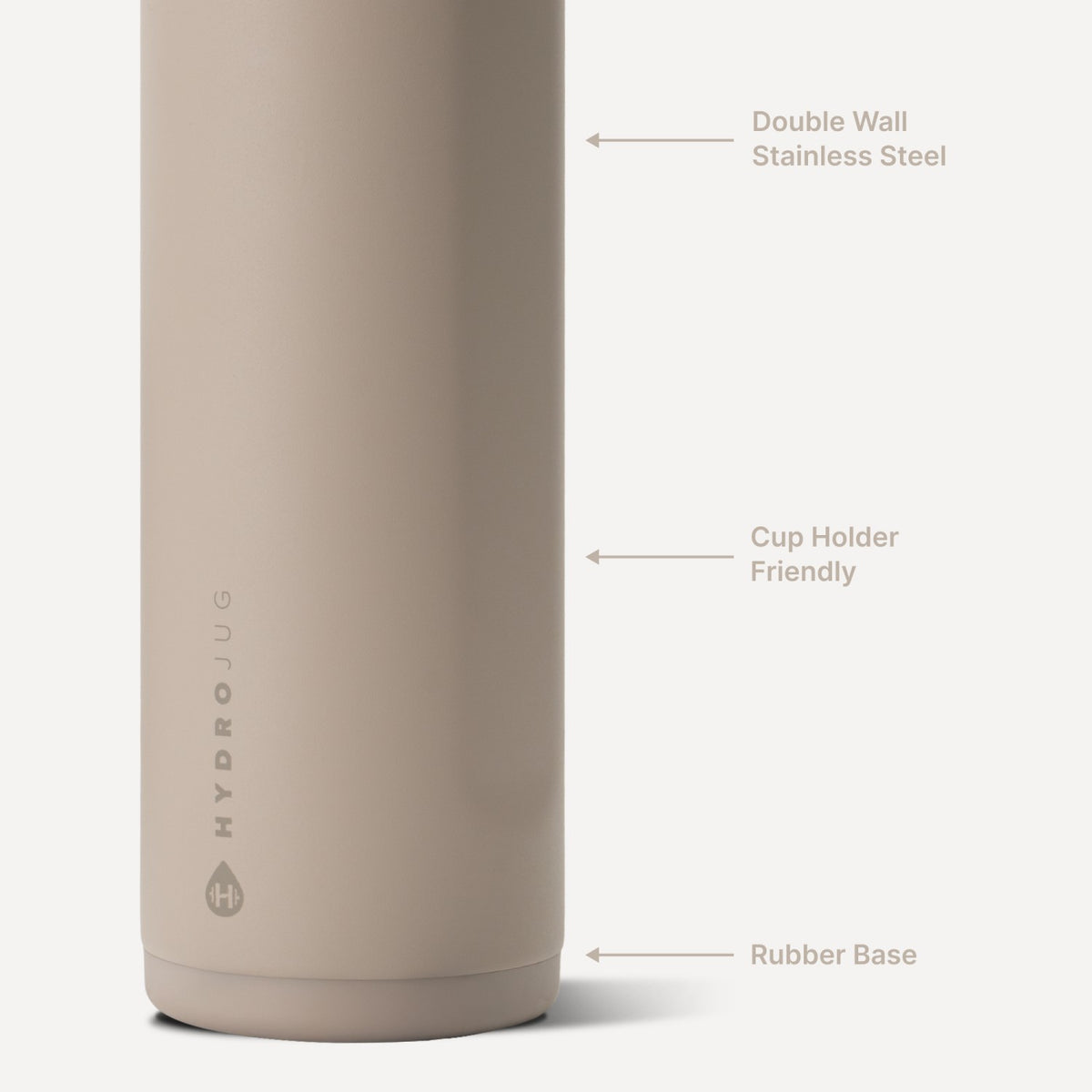 HYDROJUG HydroJug Ease2o 24oz - 2-in-1 Water Bottle with Soft Straw & Chug Spout – Dune