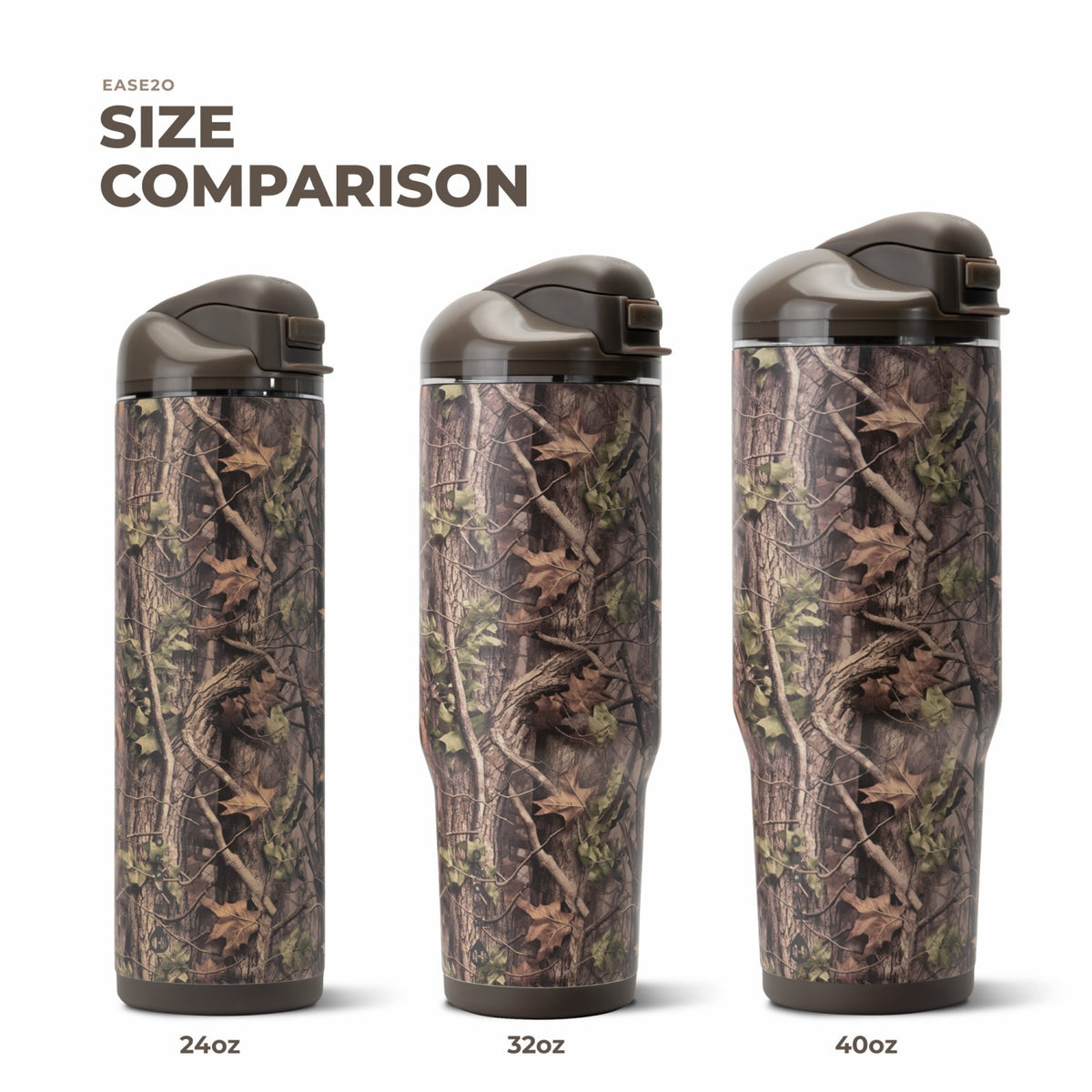 HYDROJUG HydroJug Ease2o 24oz - 2-in-1 Water Bottle with Soft Straw & Chug Spout – Woodland