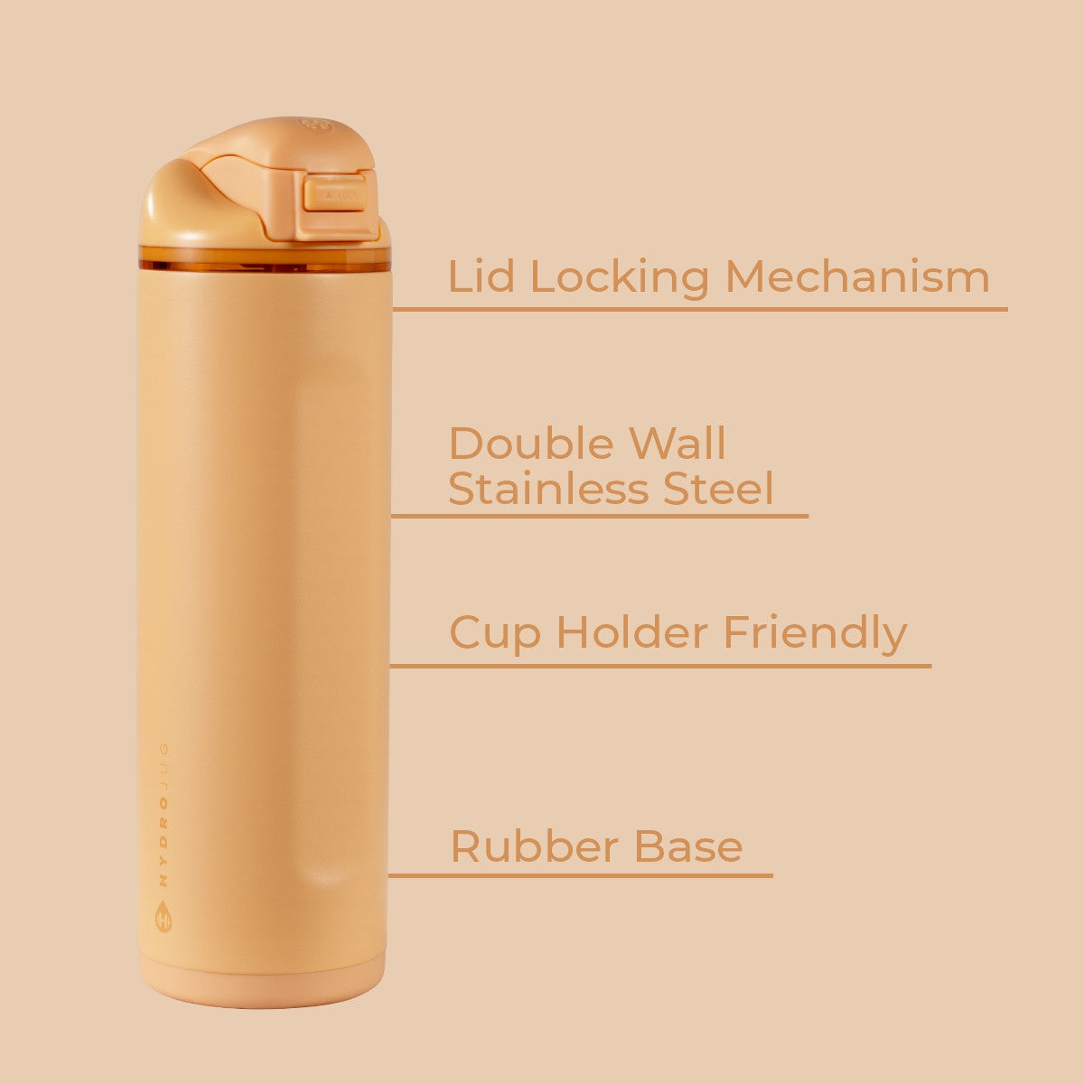 HYDROJUG HydroJug Ease2o 24oz - 2-in-1 Water Bottle with Soft Straw & Chug Spout – Marigold