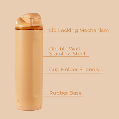 HYDROJUG HydroJug Ease2o 24oz - 2-in-1 Water Bottle with Soft Straw & Chug Spout – Marigold