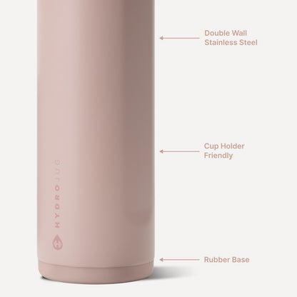 HYDROJUG HydroJug Ease2o 24oz - 2-in-1 Water Bottle with Soft Straw & Chug Spout – Dusty Rose