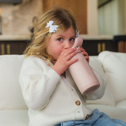HYDROJUG HydroJug Ease2o 14oz - Leakproof 2-in-1 Kids Water Bottle with Straw & Chug Spout – Dusty Rose