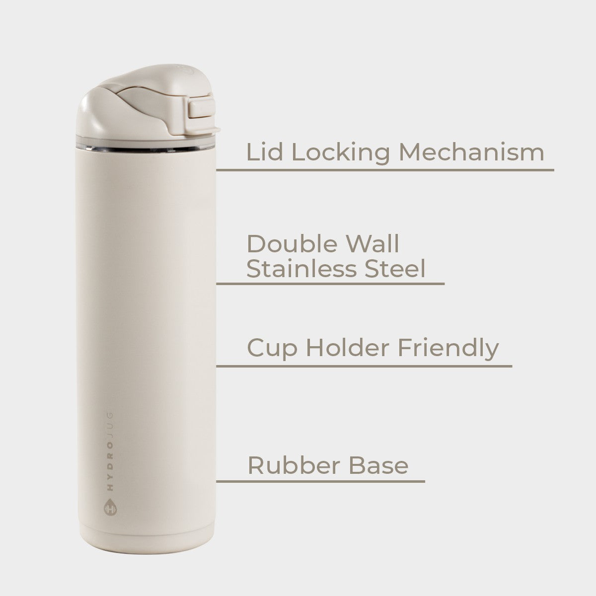 HYDROJUG HydroJug Ease2o 24oz - 2-in-1 Water Bottle with Soft Straw & Chug Spout – Linen