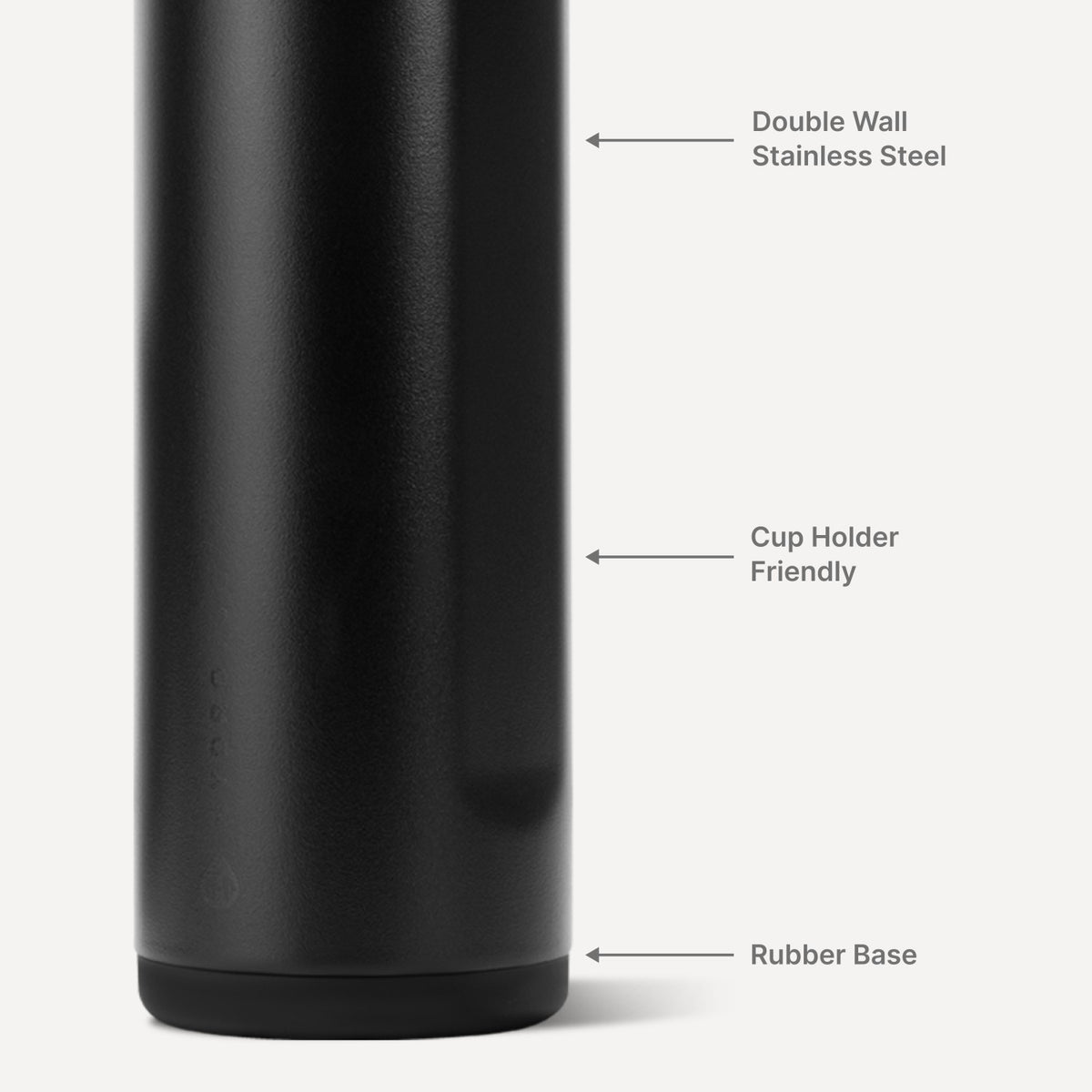 HYDROJUG HydroJug Ease2o 24oz - 2-in-1 Water Bottle with Soft Straw & Chug Spout – Black