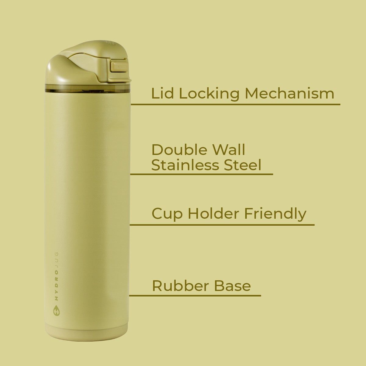HYDROJUG HydroJug Ease2o 24oz - 2-in-1 Water Bottle with Soft Straw & Chug Spout – Olive