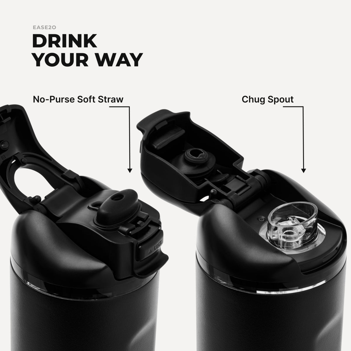 HYDROJUG HydroJug Ease2o 14oz - Black