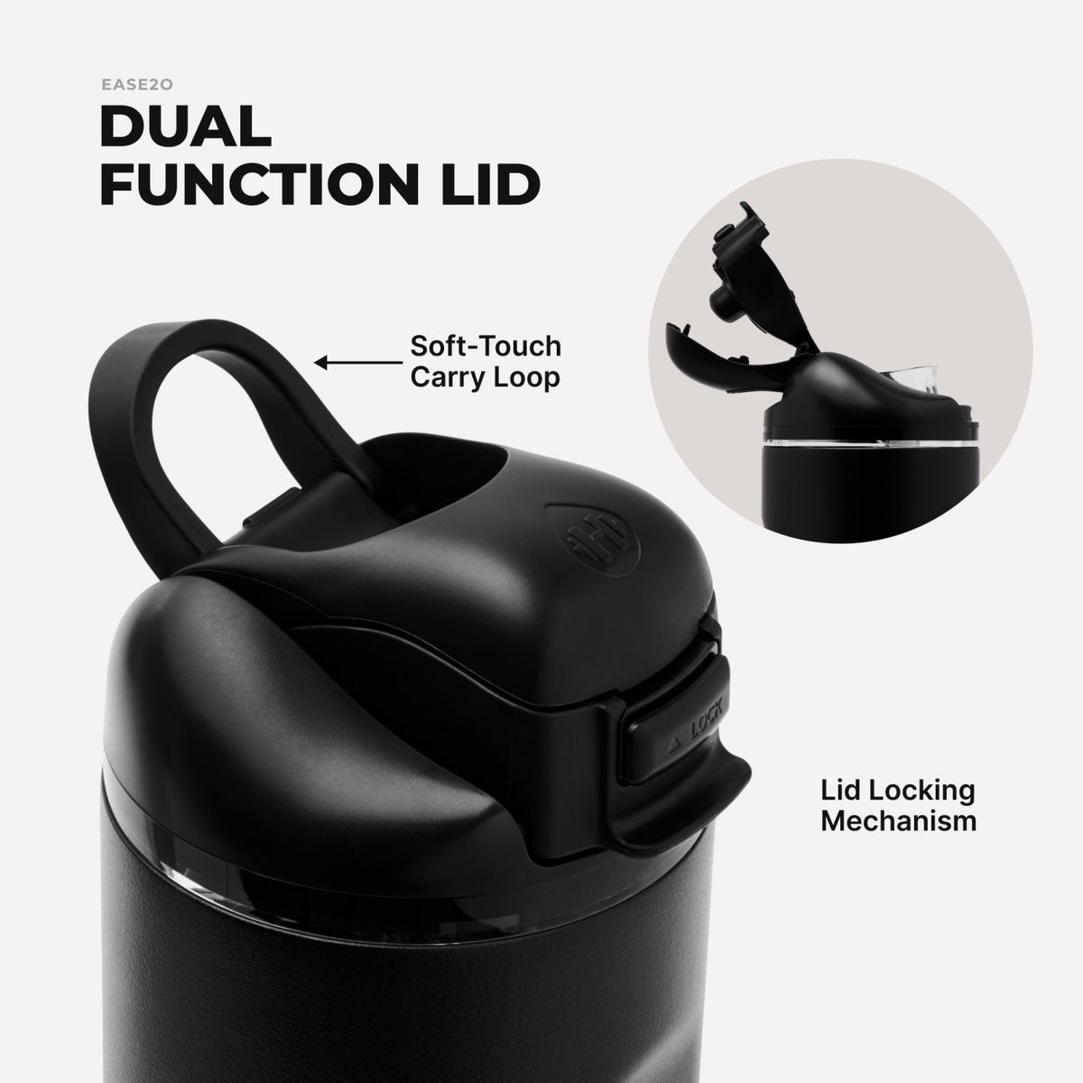 HYDROJUG HydroJug Ease2o 14oz - Black