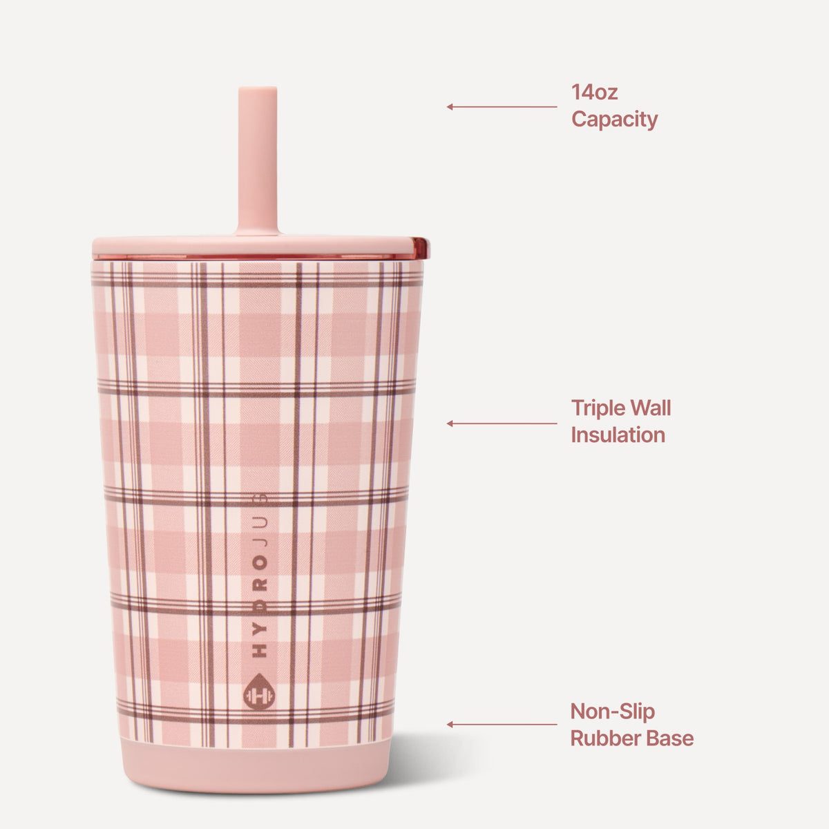 HYDROJUG HydroJug Everyday Tumbler 14oz - Pillow Talk Plaid