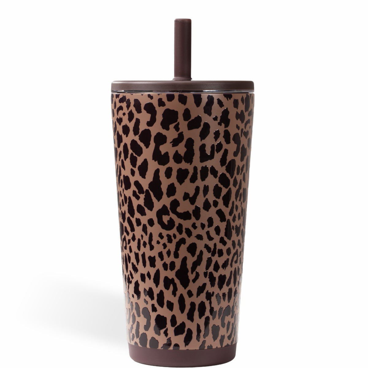 HYDROJUG HydroJug Everyday Tumbler 20oz - Ceramic-Lined Insulated Tumbler with Straw – Brown Leopard