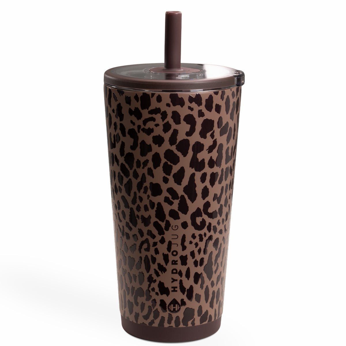 HYDROJUG HydroJug Everyday Tumbler 20oz - Ceramic-Lined Insulated Tumbler with Straw – Brown Leopard