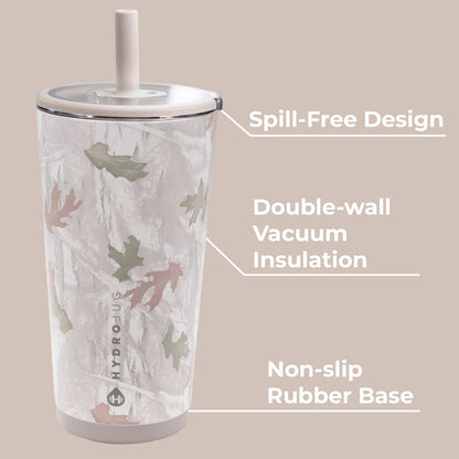 HYDROJUG HydroJug Everyday Tumbler 20oz - Ceramic-Lined Insulated Tumbler with Straw – Camo