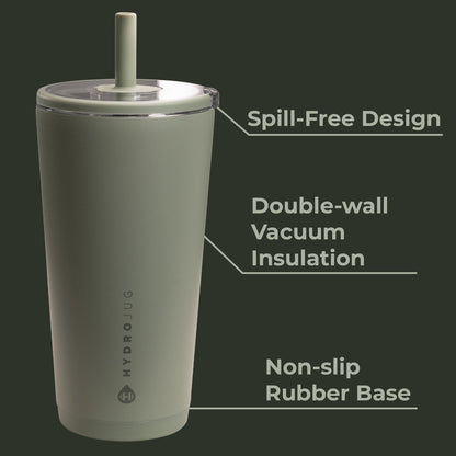 HYDROJUG HydroJug Everyday Tumbler 20oz - Ceramic-Lined Insulated Tumbler with Straw – Courtyard