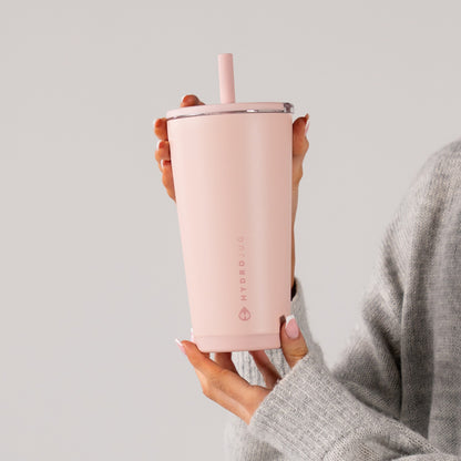 HYDROJUG HydroJug Everyday Tumbler 20oz - Ceramic-Lined Insulated Tumbler with Straw – Dusty Rose