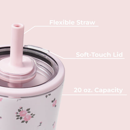 HYDROJUG HydroJug Everyday Tumbler 20oz - Ceramic-Lined Insulated Tumbler with Straw – Wildrose