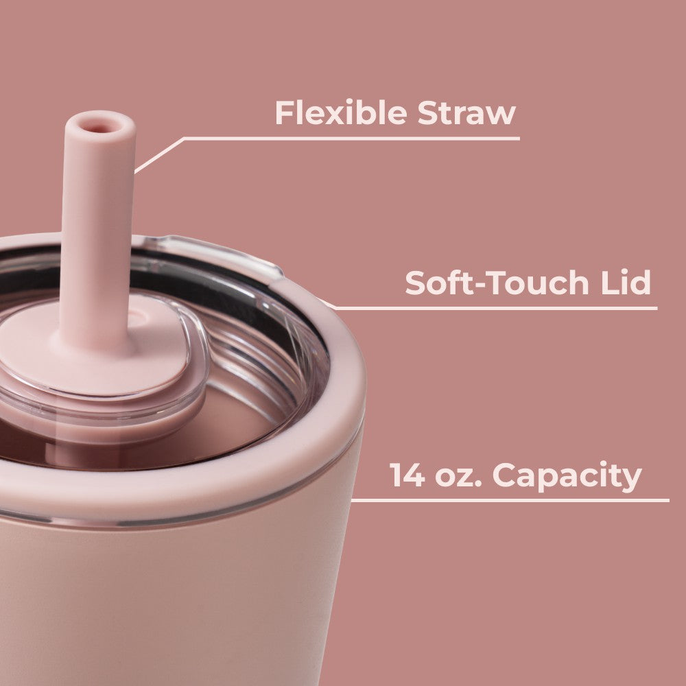 HYDROJUG HydroJug Everyday Tumbler 14oz - Ceramic-Lined Spill-Free Kids Tumbler – Dusty Rose