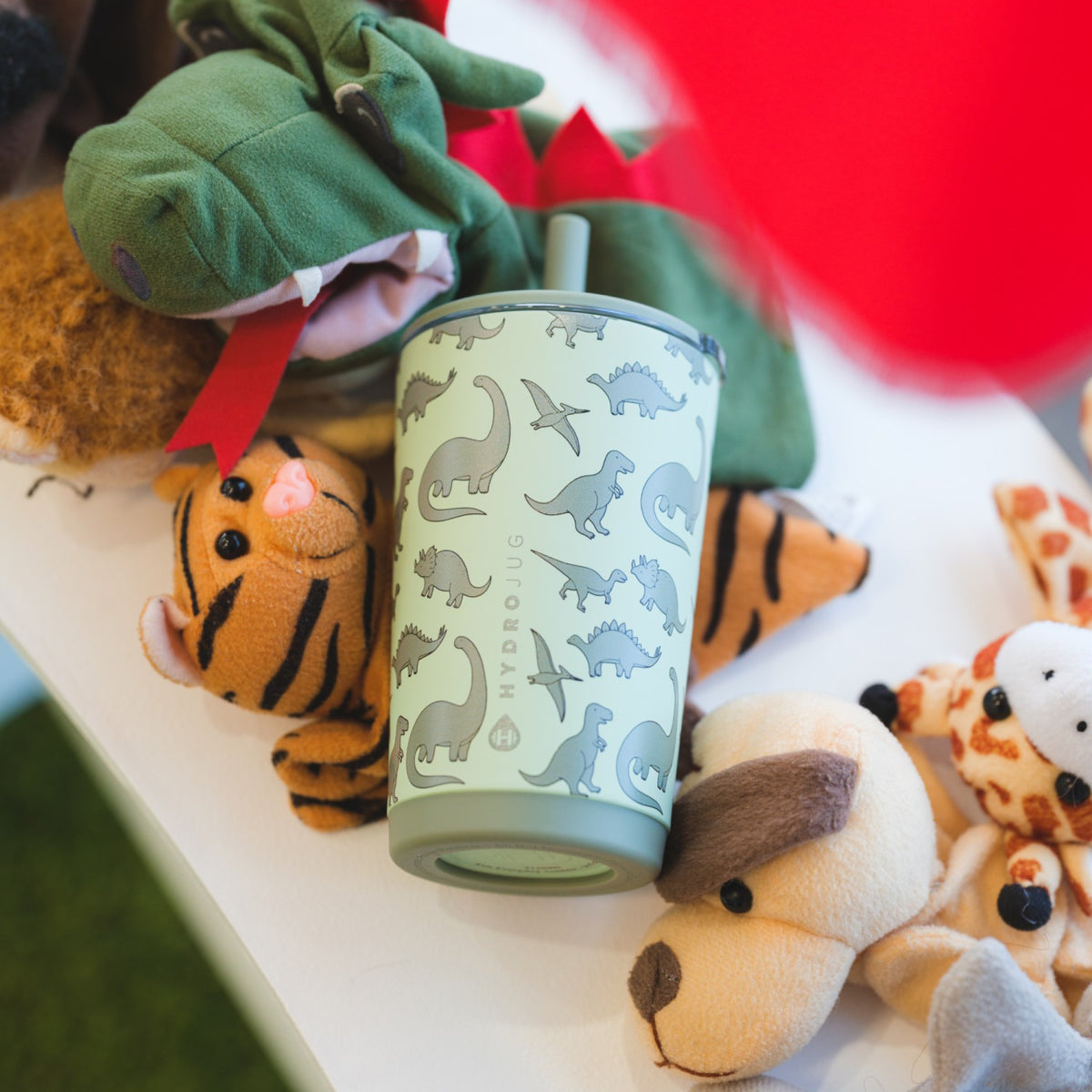 HYDROJUG HydroJug Everyday Tumbler 14oz - Ceramic-Lined Spill-Free Kids Tumbler – Dinosaur