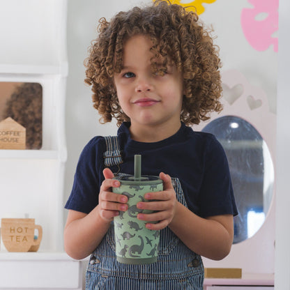 HYDROJUG HydroJug Everyday Tumbler 14oz - Ceramic-Lined Spill-Free Kids Tumbler – Dinosaur