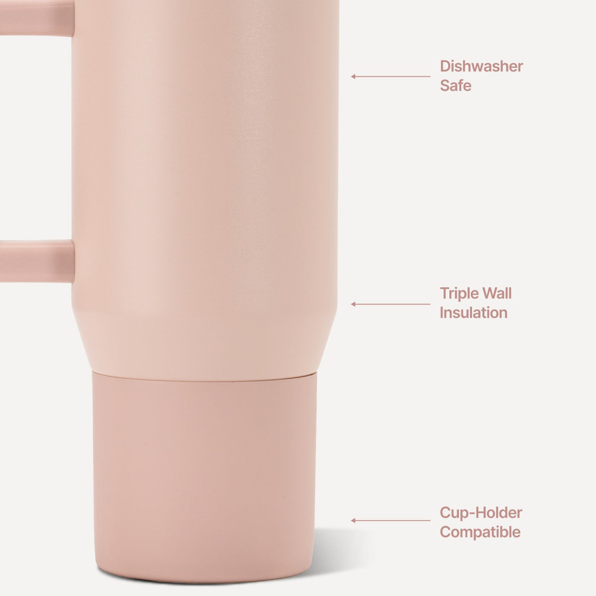 HYDROJUG HydroJug Coffee Traveler 20oz - Ceramic-Lined Insulated Travel Mug – Dusty Rose
