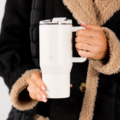 HYDROJUG HydroJug Coffee Traveler 20oz - Ceramic-Lined Insulated Travel Mug – Linen