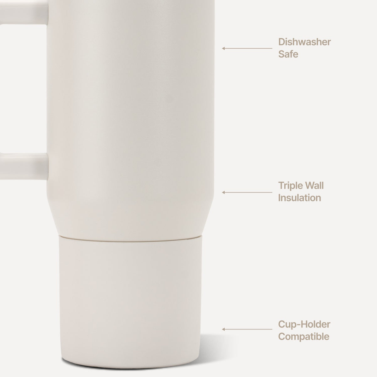 HYDROJUG HydroJug Coffee Traveler 20oz - Ceramic-Lined Insulated Travel Mug – Linen
