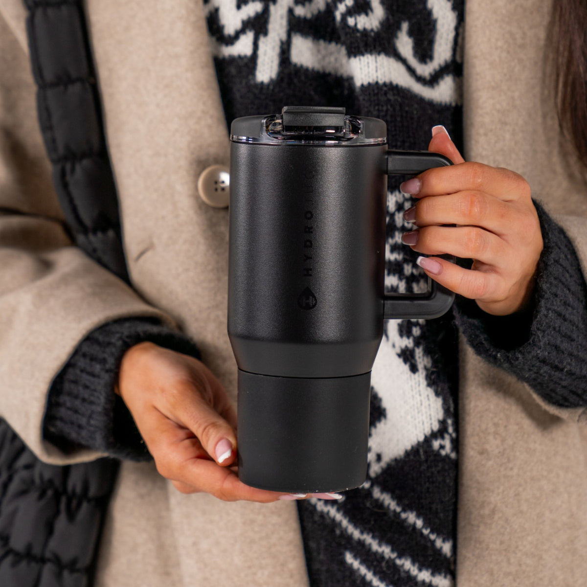 HYDROJUG HydroJug Coffee Traveler 20oz - Ceramic-Lined Insulated Travel Mug – Black
