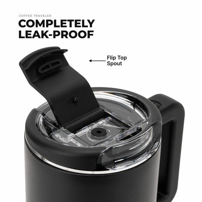 HYDROJUG HydroJug Coffee Traveler 20oz - Ceramic-Lined Insulated Travel Mug – Black