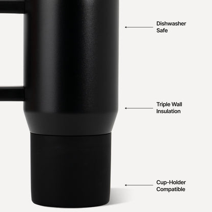 HYDROJUG HydroJug Coffee Traveler 20oz - Ceramic-Lined Insulated Travel Mug – Black