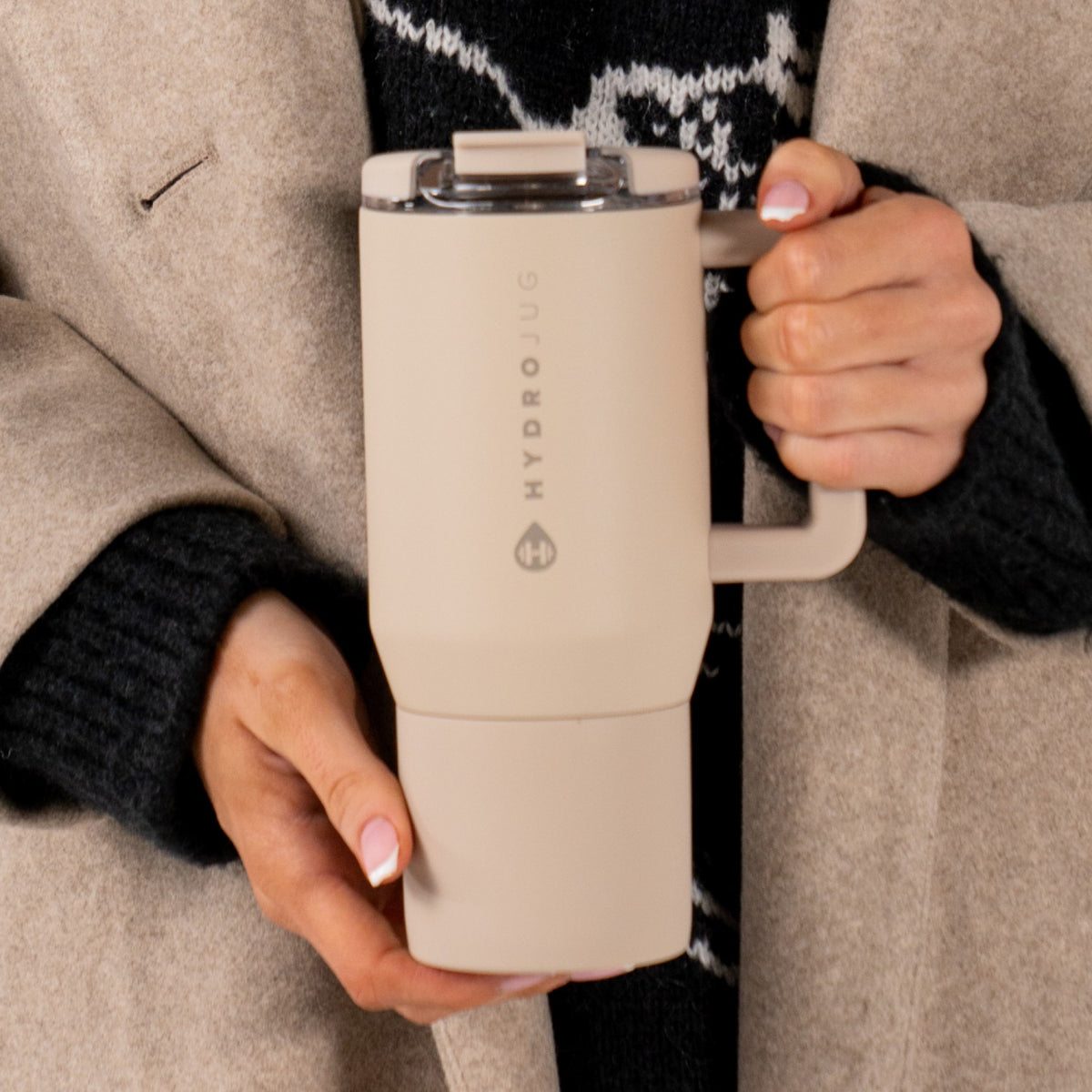 HYDROJUG HydroJug Coffee Traveler 20oz - Ceramic-Lined Insulated Travel Mug – Dune