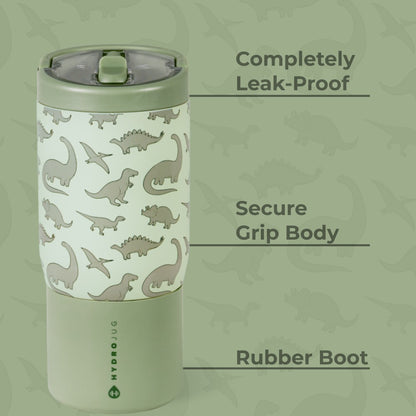 HYDROJUG HydroJug Sport 14oz - Compact Leakproof Kids Water Bottle – Dinosaur