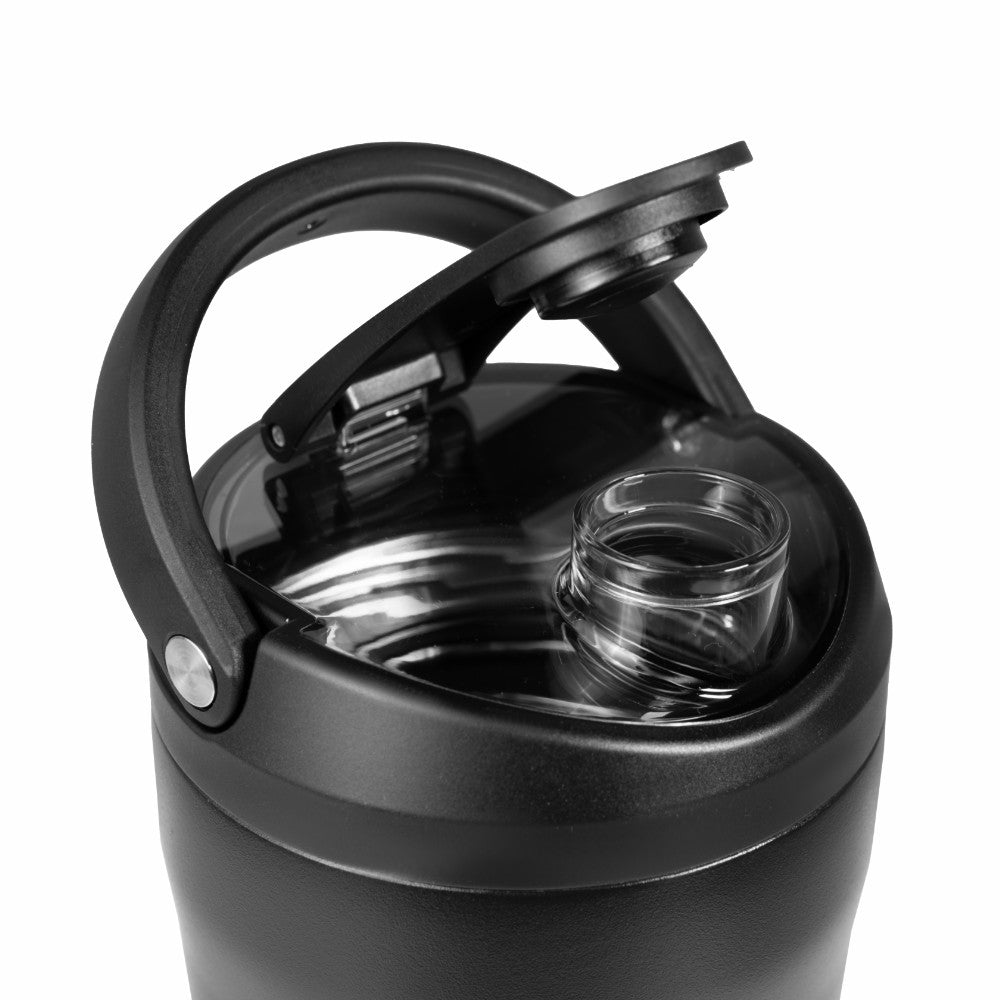 HYDROJUG HydroJug Insulated Shaker 24oz - Stainless Steel Protein Shaker, Silent Grate – Black