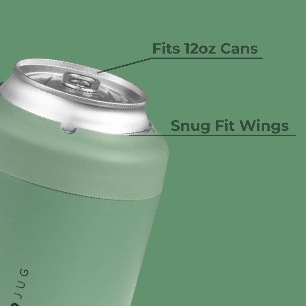 HYDROJUG HydroJug Can Cooler 12oz - 2-in-1 Insulated Standard Can Cooler, Screw-Top Lock – Sage