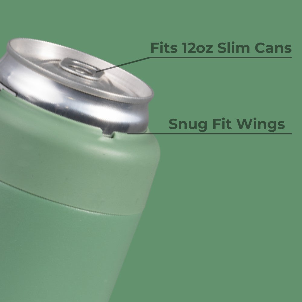 HYDROJUG HydroJug Slim Can Cooler 12oz - Insulated Stainless Steel Skinny Can Holder – Sage
