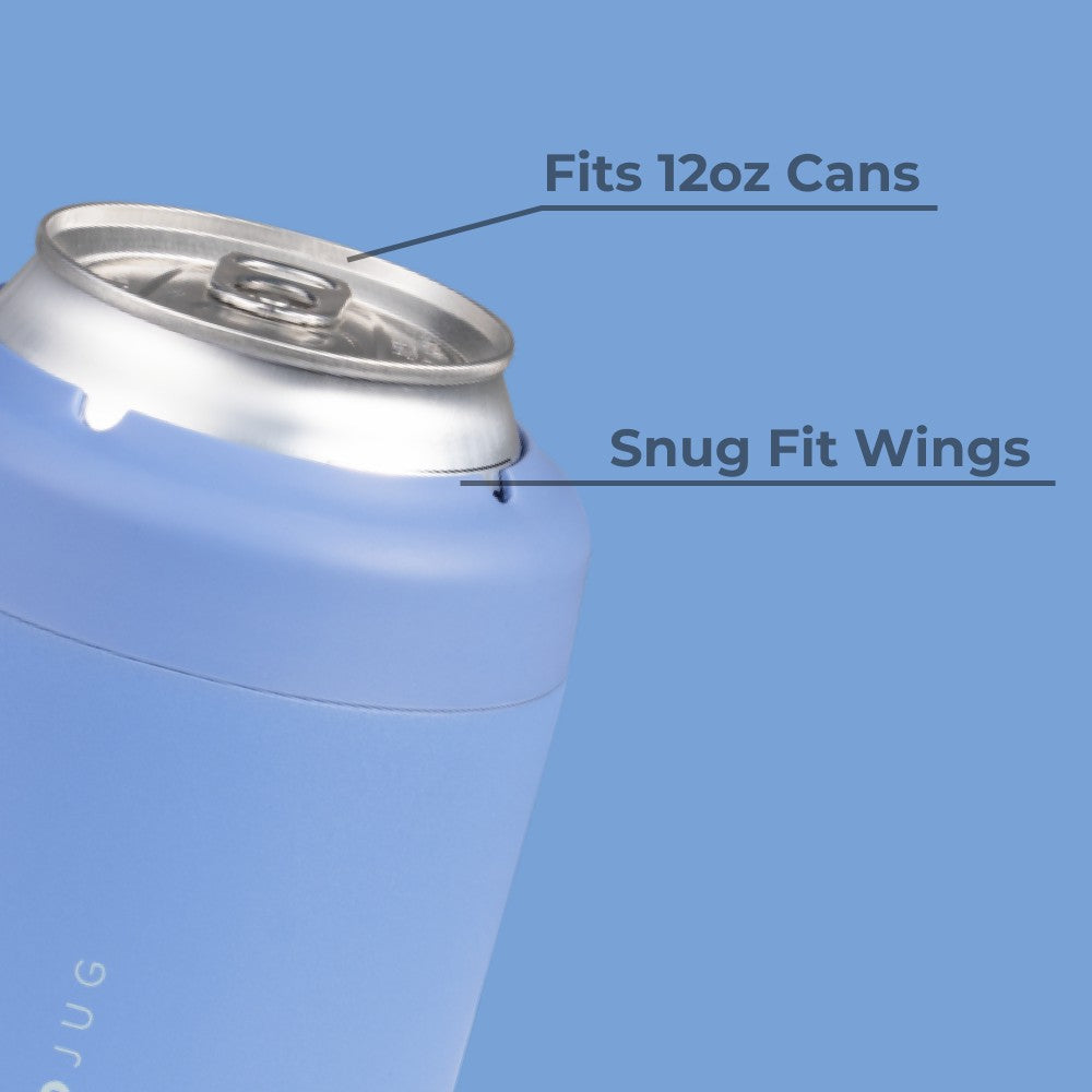 HYDROJUG HydroJug Can Cooler 12oz - 2-in-1 Insulated Standard Can Cooler, Screw-Top Lock – Light Blue