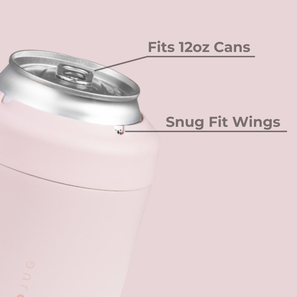HYDROJUG HydroJug Can Cooler 12oz - 2-in-1 Insulated Standard Can Cooler, Screw-Top Lock – Pink Sand