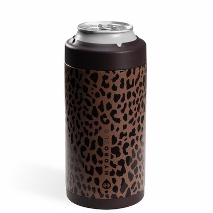 HYDROJUG HydroJug Can Cooler 16oz - 2-in-1 Insulated Tallboy Can Cooler, Screw-Top Lock – Brown Leopard