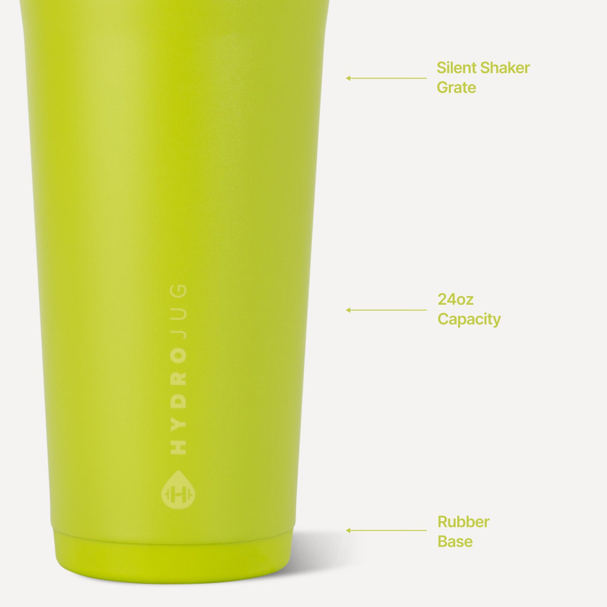 HYDROJUG HydroJug Insulated Shaker 24oz - Stainless Steel Protein Shaker, Silent Grate – Lemon Lime