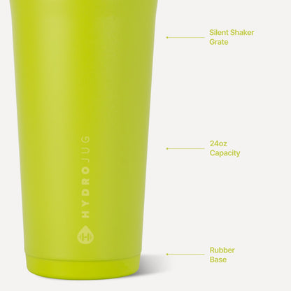 HYDROJUG HydroJug Insulated Shaker 24oz - Stainless Steel Protein Shaker, Silent Grate – Lemon Lime