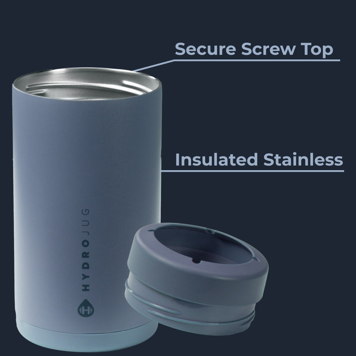 HYDROJUG HydroJug Can Cooler 16oz - 2-in-1 Insulated Tallboy Can Cooler, Screw-Top Lock – Cascade