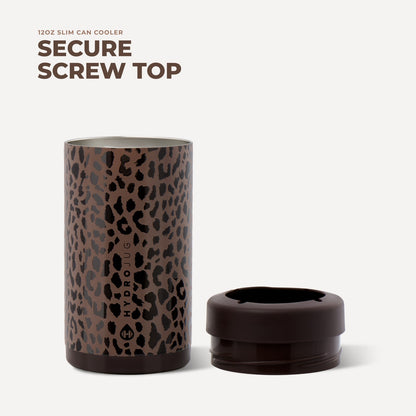 HYDROJUG HydroJug Slim Can Cooler 12oz - Brown Leopard