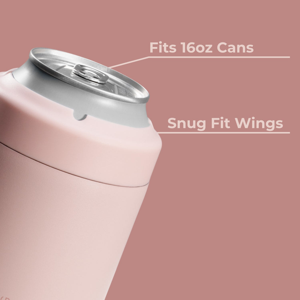 HYDROJUG HydroJug Can Cooler 16oz - 2-in-1 Insulated Tallboy Can Cooler, Screw-Top Lock – Dusty Rose