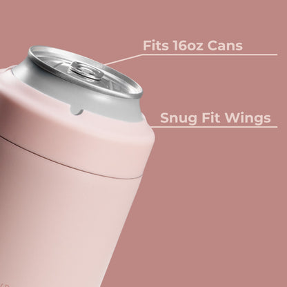 HYDROJUG HydroJug Can Cooler 16oz - 2-in-1 Insulated Tallboy Can Cooler, Screw-Top Lock – Dusty Rose