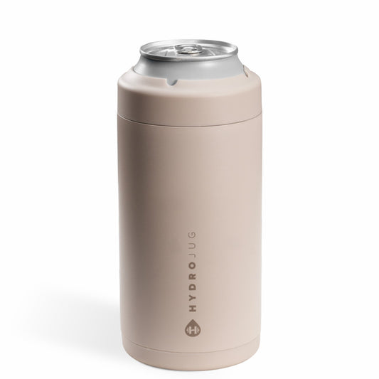 HYDROJUG HydroJug Can Cooler 16oz - 2-in-1 Insulated Tallboy Can Cooler, Screw-Top Lock – Dune