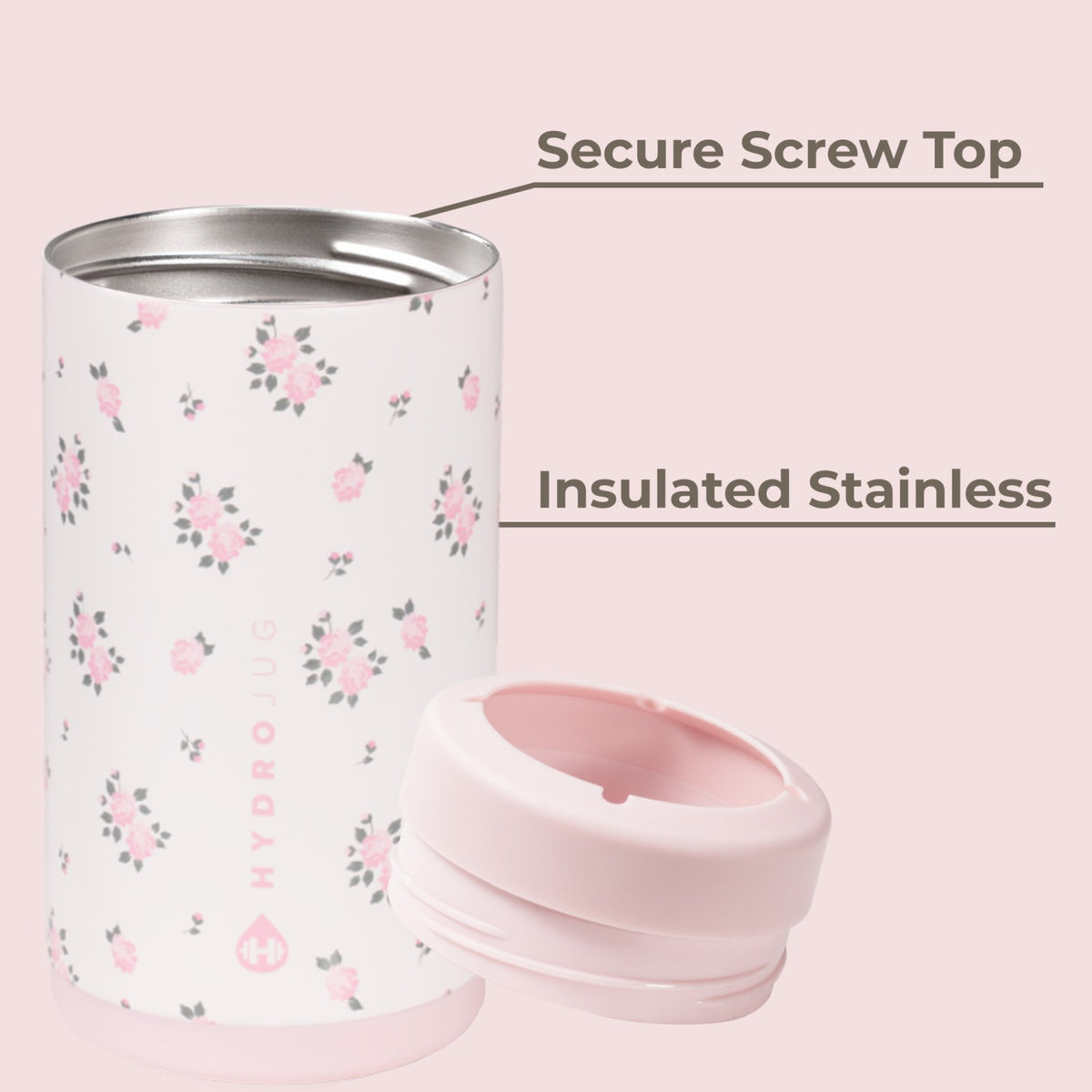 HYDROJUG HydroJug Can Cooler 16oz - 2-in-1 Insulated Tallboy Can Cooler, Screw-Top Lock – Wildrose