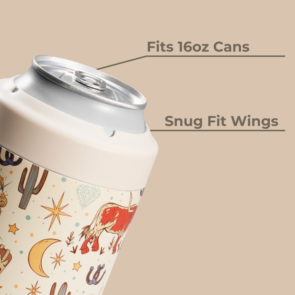 HYDROJUG HydroJug Can Cooler 16oz - 2-in-1 Insulated Tallboy Can Cooler, Screw-Top Lock – Rodeo