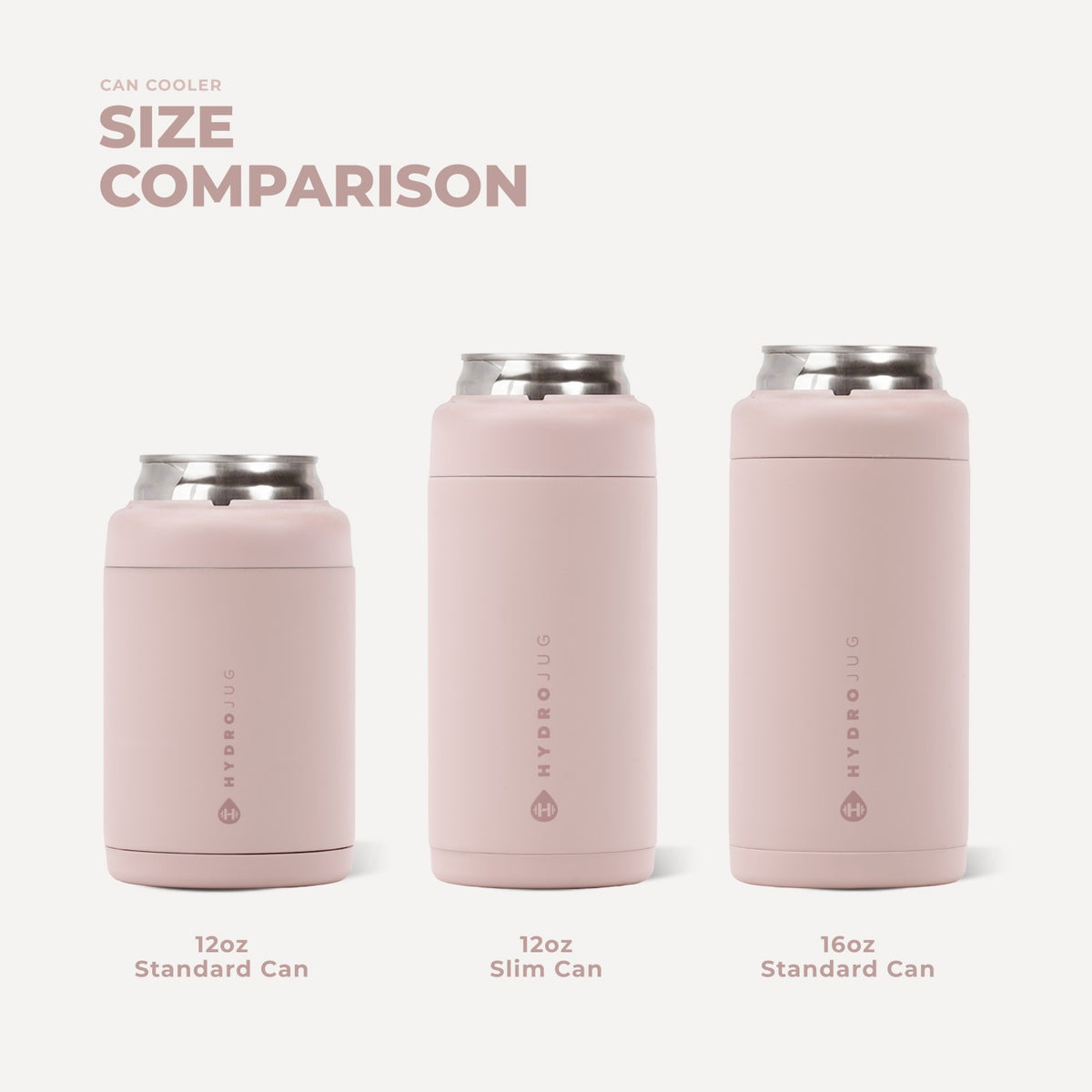 HYDROJUG HydroJug Standard Can Cooler 12oz - Dusty Rose